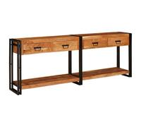 vidaXL Mesas consola 2 uds. Marrón 200 x 33 x 75 cm