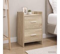 vidaXL Mesitas de noche, 2 unidades, roble Sonoma, 40 x 30 x 60 cm, material de madera