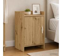 vidaXL Mesitas de noche, estilo artesanal, roble, 40 x 30 x 60 cm, material de madera
