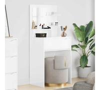 vidaXL Mesas de tocador de dormitorio brillante 80 x 39,6 x 135 cm