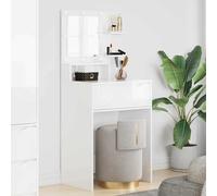 vidaXL Mesas de tocador de dormitorio brillante 80 x 39,6 x 135 cm