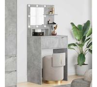 vidaXL Mesas de tocador de dormitorio Gris Concreto 80 x 39,6 x 135 cm