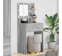 vidaXL Mesas de tocador de dormitorio Gris Sonoma 80 x 39,6 x 135 cm