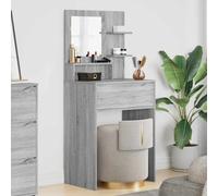 vidaXL Mesas de tocador de dormitorio Gris Sonoma 80 x 39,6 x 135 cm