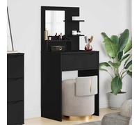 vidaXL Mesas de tocador de dormitorio Negro 80 x 39,6 x 135 cm