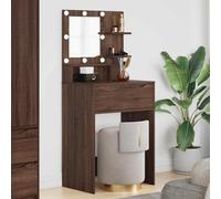 vidaXL Mesas de tocador de dormitorio Roble Marrón 80 x 39,6 x 135 cm