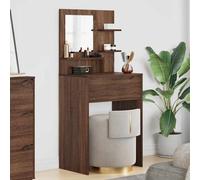 vidaXL Mesas de tocador de dormitorio Roble Marrón 80 x 39,6 x 135 cm