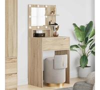 vidaXL Mesas de tocador de dormitorio Roble Sonoma 80 x 39,6 x 135 cm