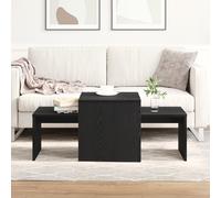 vidaXL Mesas Nido Roble Negro 100 x 48 x 40 cm Madera de ingeniería