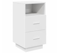 vidaXL Mesilla de Noche con 2 cajones Blanca 36x36x68 cm