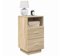 vidaXL Mesilla de noche con 2 cajones Roble Sonoma 36x36x68 cm