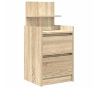 vidaXL Mesilla de noche con 2 cajones 38x34x80 cm Roble Sonoma