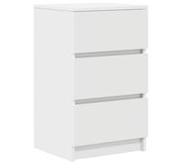 vidaXL Mesilla de noche con 3 cajones blanca 39x35x65 cm