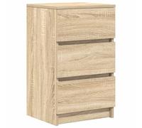 vidaXL Mesilla de noche con 3 cajones Roble Sonoma 39x35x65 cm