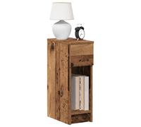 vidaXL Mesilla de noche con cajón madera vieja 20x36x60 cm