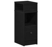 vidaXL Mesilla de Noche con cajón Negro 25x31x66 cm