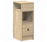 vidaXL Mesilla de noche con cajón Roble Sonoma 25x31x66 cm