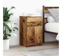 vidaXL Mesilla de noche de madera antigua 39x35x65cm Madera ingeniería