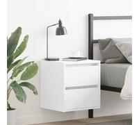 vidaXL Mesilla de noche de pared blanca 38x34x40 cm