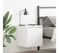 vidaXL Mesilla de noche de pared blanca 38x34x40 cm