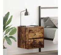 vidaXL Mesilla de noche de pared roble ahumado 38x34x40 cm