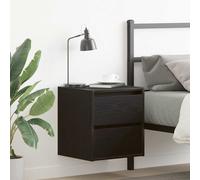 vidaXL Mesilla de noche de pared roble negro 38x34x40 cm