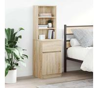 vidaXL Mesilla de noche de roble Sonoma 39x35x125 cm Madera ingeniería