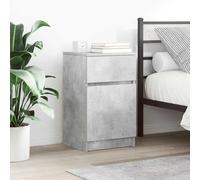 vidaXL Mesilla de noche gris hormigón 39x35x65 cm madera de ingeniería