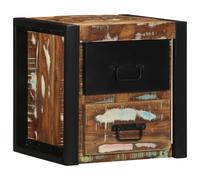 vidaXL Mesilla de noche multicolor 40x35x40 cm madera maciza reciclada