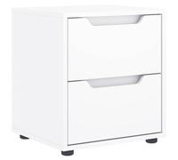 vidaXL Mesilla de noche VISNES blanca 45x40x50 cm madera de ingeniería