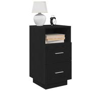 vidaXL Mesillas de noche 2 uds con 2 cajones 36x36x68 cm en color Negro/Roble Sonoma/Blanco y más | cómodas modernas ergonómicas para comedor cocina salón hogar