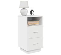 vidaXL Mesillas de noche 2 uds con 2 cajones 36x36x68 cm en color Negro/Roble Sonoma/Blanco y más | cómodas modernas ergonómicas para comedor cocina salón hogar