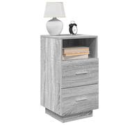 vidaXL Mesillas de noche 2 uds con 2 cajones gris sonoma 36x36x68 cm