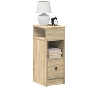 vidaXL Mesillas de noche 2 uds con cajón roble sonoma 25x31x66 cm