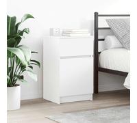 vidaXL Mesillas de noche 2 uds. Madera de ingeniería blanca 39x35x65cm