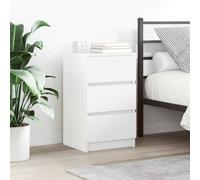 vidaXL Mesillas de noche con 3 cajones 2 uds Blanco 39x35x65 cm