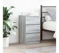vidaXL Mesillas de noche con 3 cajones – 2 uds Gris Sonoma 39x35x65 cm