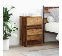 vidaXL Mesillas de noche con 3 cajones Madera vieja 39x35x65 cm 2 uds