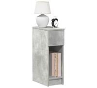 vidaXL Mesillas de noche con cajón 2 uds gris hormigón 20x36x60 cm