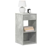 vidaXL Mesillas de noche con cajón 2 uds gris hormigón 35x34x66,5 cm