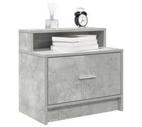 vidaXL Mesillas de noche con cajón 2 uds gris hormigón 51x31x47 cm
