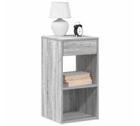 vidaXL Mesillas de noche con cajón 2 uds gris sonoma 35x34x66,5 cm