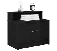 vidaXL Mesillas de noche con cajón 2 uds roble negro 51x31x47 cm