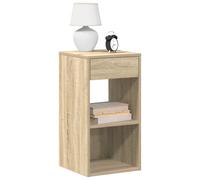 vidaXL Mesillas de noche con cajón 2 uds roble sonoma 35x34x66,5 cm