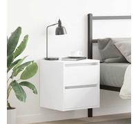 vidaXL Mesillas de noche de pared 2 uds blanco 38x34x40 cm