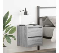 vidaXL Mesillas de noche de pared 2 uds gris Sonoma 38x34x40 cm