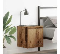 vidaXL Mesillas de noche de pared 2 uds madera vieja 38x34x40 cm
