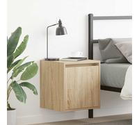 vidaXL Mesillas de noche de pared 2 uds roble Sonoma 38x34x40 cm