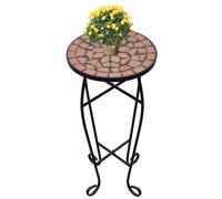vidaXL Mesita auxiliar para plantas mosaico terracota