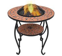 vidaXL Mesita con brasero de mosaico cerámica terracota 68 cm